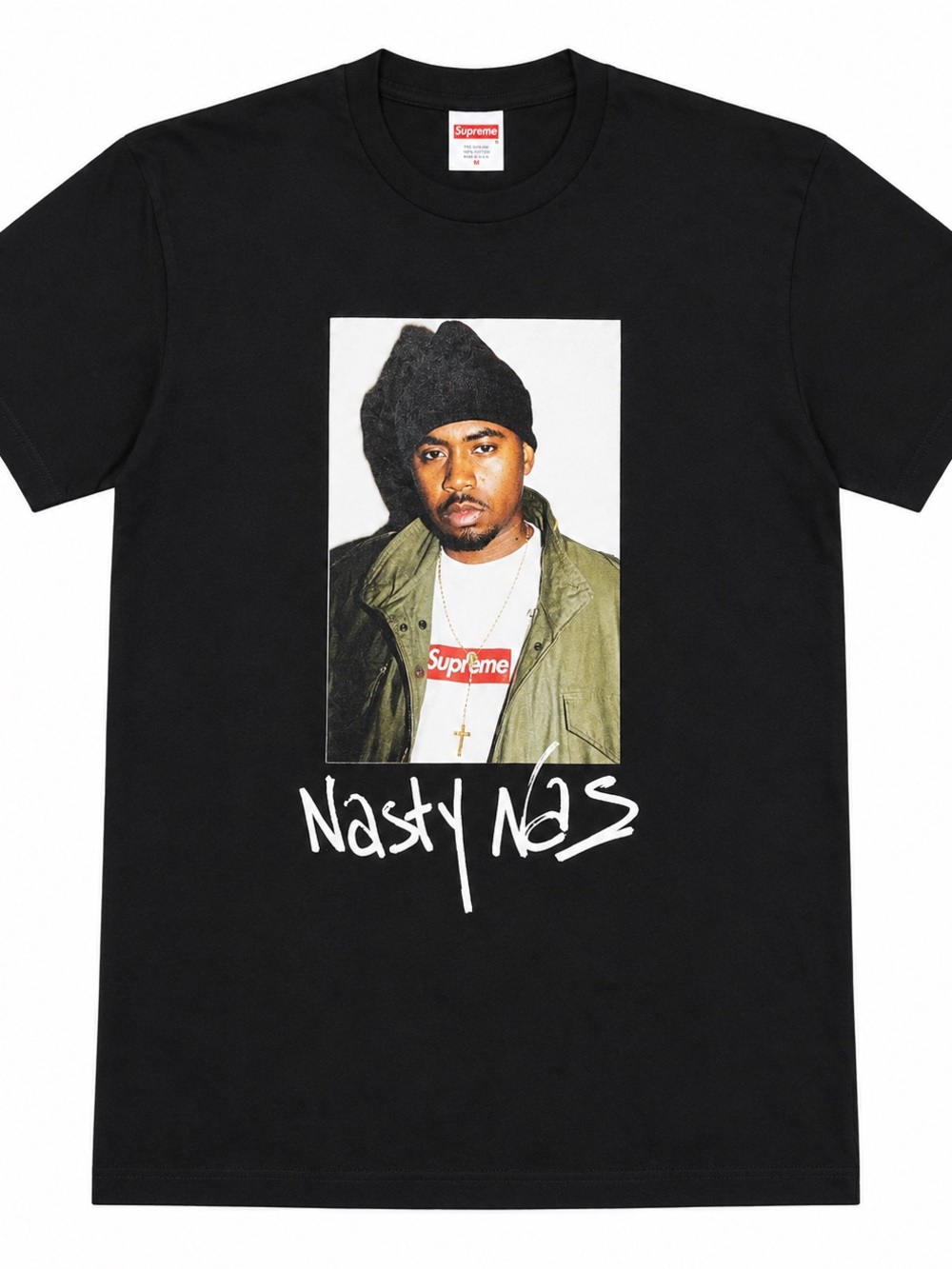 Supreme Black Nasty Nas Photographic Tee
